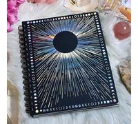 Planner lunare 2025 con molte lune, 7 x 9 in agenda astrologica a spirale per streghe e magie, include tarocchi