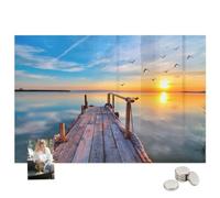 Planner Magnetico in Vetro Temprato per Ufficio 90x60 Paesaggio lacustre