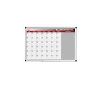 Planner magnetico mensile - 90x60 cm - silver - Bi-Office