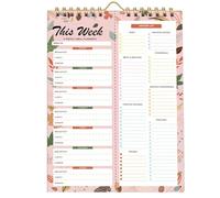 Planner magnetico per frigorifero, 52 fogli, menù settimanale | Organizer riutilizzabile per la pianificazione dei pasti, offerta familiare, tabella di pianificazione della cucina per i