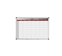 Planner magnetico settimanale - 90x60 cm - silver - Bi-Office
