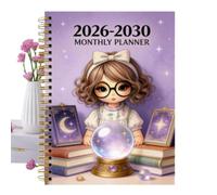 Planner Mensile 2026-2030 Agenda Calendario con Rilegatura a e Linguette | Planner Pluriennale 2026-2030 Per Studenti, Scuola, Università, Ufficio, Casa, Lavoro, Studio, Appuntamenti