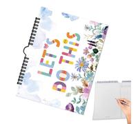 Planner mensile non datato, taccuino per appunti - Estetica da pianificatore | Taccuino ispiratore di 12 mesi da , organizzatore di agenda a tema fiori per, adolescenti e a