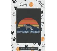 Planner: My Best Friend Schnauzer Striped Sunset Mountain Background - Light Themed For Dog Lovers