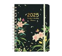 Planner Notebook, Spiral Binding Planners, Business Planner, 2025 Weekly Monthly Spiral Binding Planner for Distance Learning and Family Organization for Adults and Kids with School Supplies