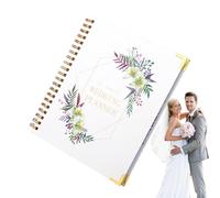 Planner per cartelle per matrimoni, taccuino per wedding planner | Diario di pianificazione matrimonio in bobina | Con tasche, libro planner per liste di controllo e organizzatore per