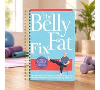 Planner per la perdita di peso addominale di 30 giorni, copertina blu, guida all'allenamento a colori con monitoraggio dei progressi e registro dei piani pasti, include pose yoga delicate