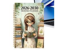 Planner Quinquennale 5 Anni 21x14 cm 2026-2030 Quaderno Mensile a | Blocco Note per Cose da e Pianificazione per Bambini e Adulti per Casa Ufficio Studio Dormitorio Scuola e Lavoro B