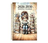 Planner Quinquennale Quaderno a Rilegatura a 21 x 14 cm 2026-2030 | Agenda Organizer e Tracker Abitudini Per Casa Scuola Ufficio Studio Dormitorio Appartamento