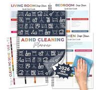Planner riutilizzabile per la pulizia dell'ADHD - Elenco di controllo laminato cancellabile a secco e organizer per programmi per adulti e adolescenti, tabella delle faccende giornaliera/settimanale