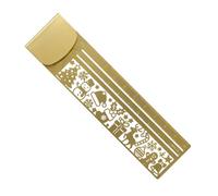 Planner Ruler 2-in-1 Metal Cut-Out - Stationery Reading Journal Marks Ruler
