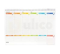 Planner settimanale 2026 con Spirale Metallica e Copertina Impermeabile formato A4-29,7x 21cm, 50 settimane da compilare fronte e retro Eco - Planner settimanale 2025 2026 da Scrivania orizzontale