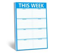 Planner settimanale, 90 pagine, blocco note per liste e appunti, supporto magnetico per attaccarlo a frigorifero o armadietto (versione inglese 15.2x22.8cm).