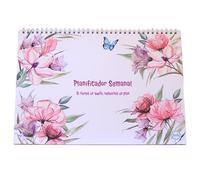 Planner settimanale A4 con anelli - Planner senza data, calendario, organizer per attività e pasti, Weekly Planner, 100 pagine (copertina Premium)