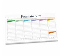 planner settimanale da tavolo | Weekly planner 43,5x31,5 | Planner Da Tavolo 2026 Con Orari senza Date | MAXI A3 planner 50 Fogli (Multicolore piccolo)