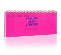 Planner Settimanale Non Datato a Spirale, Fogli Rosa in Carta | Formato Orizzontale, Gestione del Appuntamenti, per Scuola e Casa, Stile Elegante e Pratico