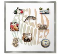 Planner Settimanale per Home Office 50x50 Ciao estate Cornice Argento