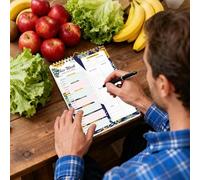 Planner settimanale per pasti, 52 fogli settimanali - Blocco note per pianificazione dei pasti | per cibo sano perdita di peso famiglia Shopping 20 x 15 cm