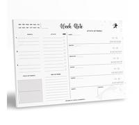 Planner Settimanale Scrivania Week Note programmare e gestire i tuoi impegni, Agenda Appuntamenti - A3 (29,7 cm X 42 cm) con 52 Fogli a strappo