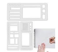 Planner Stencils Record, Template for Scrapbooking, Drawing Stencils Set, Sturdy Flessibile Material, Easy Trace Design, Ideal for Pencils Markers Gel Pens Highlighters Students Kids Creative