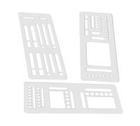 Planner Stencils Record, Template for Scrapbooking, Drawing Stencils Set, Sturdy Flessibile Material, Easy Trace Design, Ideal for Pencils Markers Gel Pens Highlighters Students Kids Creative