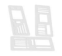 Planner Stencils, Scrapbooking Record Templates, Durable Drawing Guides, 5.12x1.97x0.04 Inches Compatible with Pencils Markers Gel Pens, Ideal for Students, Kids, Creative Journalers, Adults Teens
