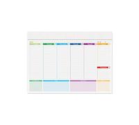 Planning 40x30 perpetuo COLORS da tavolo (50 fogli a strappo non collati) - agenda da tavolo senza data …