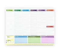Planning da tavolo A3 perpetuo 7COLORS 43x31 BILINGUE (55 fogli) agenda da