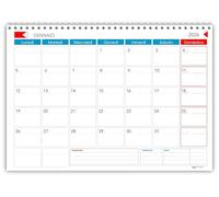 Planning mensile 2026-2027 spiralato 21x30cm A4 (bi-annuale) ROSSOBLU