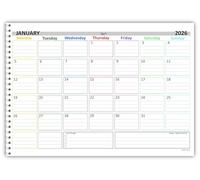 Planning mensile 2026 2027 spiralato INGLESE 30x42cm A3 25 24fogli