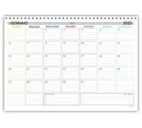 Planning mensile spiralato 21x30cm A4 24fogli colors