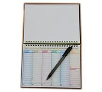Planning Planner - formato piccolo A5 21x15cm con spirale metallica - agenda calendario settimanale SENZA DATE - italiano