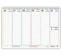 Planning settimanale COLORS spiralato 21x30cm A4 orario 55fogli