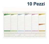 Planning settimanale Da Tavolo 10 PZ per Scrivania Ufficio Organizer 30x21 cm