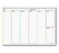 Planning settimanale perpetuo spiralato 21x30cm A4 orario 55fogli