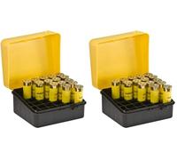 Plano Custodia per cartucce calibro 20 25 colpi, giallo, custodia per munizioni per fucile da caccia, porta cartucce per fucile da caccia, scatola per cartucce per fucile da caccia (Confezione da 2)