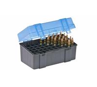 Plano Custodia per munizioni per fucile 22-50 cartucce, 50 colpi, Blu, Custodia per cartucce, porta proiettili, organizer per cartucce per fucile, porta munizioni per pistola