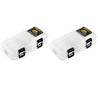 Plano Double-Sided StowAway Medium 3400 Double Sided Tackle Box Scatola per la conservazione dell'attrezzatura da pesca, tackle box compatta, cartella, ottima per conservare esche (Confezione da 2)