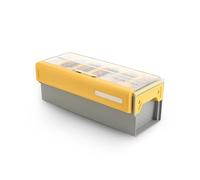 Plano Edge Frog Bait Utility Box, grigio/giallo, può contenere fino a 50 esche singole rane, attrezzatura da pesca, contenitore impermeabile e resistente alla ruggine per esche
