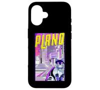 Plano Gatto Retro Anime Paesaggio Urbano Texas USA Custodia per iPhone 16