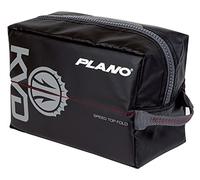 Plano KVD Wormfile Signature Series Speedbag, piccolo, tessuto rivestito in TPE nero con interno rosso, resistente all'acqua, morbido deposito per esche e vermi