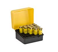 Plano Shotshell Box - Scatola per munizioni, calibro 20, nera, in plastica, custodia per fucile, piccola scatola per munizioni con chiusure affidabili e fessure individuali profonde, può contenere