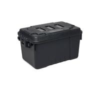 Plano Sportsman's Trunk Small 53ltr Black, Scatola di immagazzinamento di livello militare con coperchio, resistente, grande, bauli per il campeggio e l'esercito, ottimi per la caccia