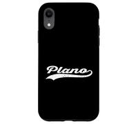 Plano Texas Vintage Cursive Nome della città degli Stati Uniti Retro Sports Custodia per iPhone XR