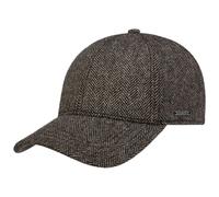 Stetson Plano Wool cap Uomo - Cappellino da Baseball sottovisiera in Pelle - Cappellino Maschile Spina di Pesce - con Fodera in Cotone - Autunno/Inverno Marrone Scuro XXL (62-63 cm)