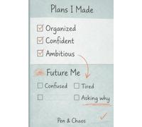 Plans I Made That Future Me Will Have To Deal With: Funny Planner Notebook | Productivity Journal for Procrastinators & Overthinkers | Gag Gift for Friends, Coworkers & Busy Adults