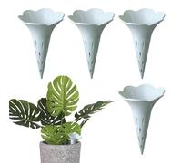 Plant Aeration Tubes | 12.4x6x6cm 4-Pack Ventilation Irrigation Spike PP Soil Air Circulation Flower Pot Drain Pads Gardening Tool for Indoor Outdoor Potted Plants Root Health