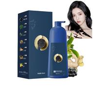 Plant-Based Hair Coloring Cream, Caviar Hair Colour Cream, Protein Color Protecting Hair Dyeing Cream, Bubble Plant Hair Dye Shampoo, Shampoo Hair Dye for Women and Men (Black)