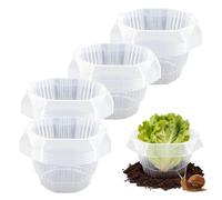 Plant Collars - Reusable Slug Barrier for Seedlings Vegetable Garden | 20 Piece Flexible with Protective Covers, Easy Install Mesh Design, Yard Lawn Orchard Flower for Outdoor Nursery Planting