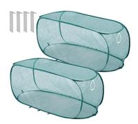 Plant Covers - 2 Pieces Nylon Pop-Up Fine Mesh Netting | Plant Protection Garden Bed Cover with Drawstring Edge, Indoor Outdoor with Greenhouse Patio, Yard for Raised Bed Flower